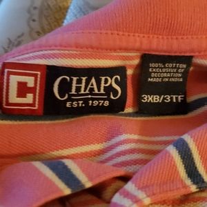 Im selling a pink with blue stripes chaps polo